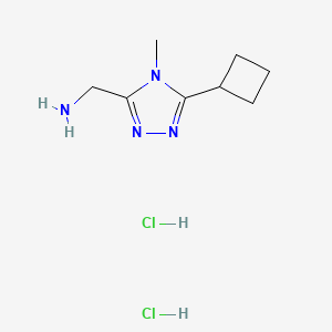 (5-cyclobutyl-4-methyl-4H-1,2,4-triazol-3-yl)methanamine dihydrochloride