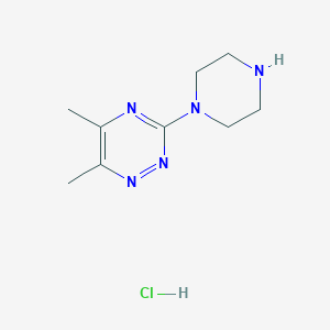 B1458207 5,6-Dimethyl-3-(piperazin-1-yl)-1,2,4-triazine hydrochloride CAS No. 1797883-24-9