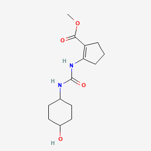 molecular formula C14H22N2O4 B1458209 Methyl 2-{[(4-hydroxycyclohexyl)carbamoyl]amino}cyclopent-1-ene-1-carboxylate CAS No. 1610377-05-3