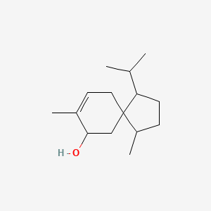 molecular formula C15H26O B14582105 Spiro[4.5]dec-8-en-7-ol, 1,8-dimethyl-4-(1-methylethyl)- CAS No. 61050-89-3