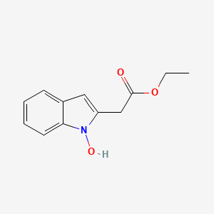 molecular formula C12H13NO3 B14582142 Ethyl (1-hydroxy-1H-indol-2-yl)acetate CAS No. 61417-38-7