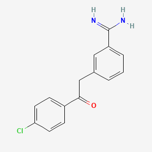 3-[2-(4-Chlorophenyl)-2-oxoethyl]benzene-1-carboximidamide