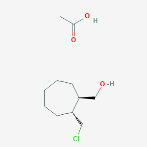 Acetic acid--[(1R,2R)-2-(chloromethyl)cycloheptyl]methanol (1/1)