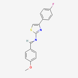 N-[4-(4-Fluorophenyl)-1,3-thiazol-2-yl]-1-(4-methoxyphenyl)methanimine