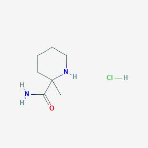 molecular formula C7H15ClN2O B1458224 2-Methylpiperidine-2-carboxamide hydrochloride CAS No. 1461713-92-7