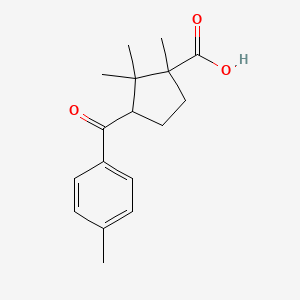 1,2,2-Trimethyl-3-(4-methylbenzoyl)cyclopentane-1-carboxylic acid