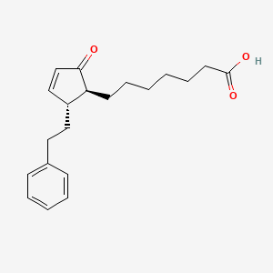 7-[(1S,5R)-2-oxo-5-(2-phenylethyl)cyclopent-3-en-1-yl]heptanoic acid