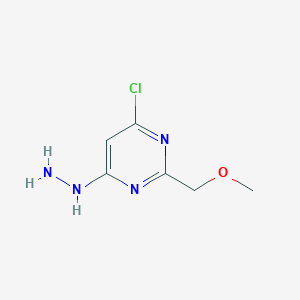 molecular formula C6H9ClN4O B1458230 4-Chloro-6-hydrazinyl-2-(methoxymethyl)pyrimidine CAS No. 1461708-82-6