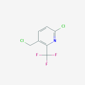 molecular formula C7H4Cl2F3N B1458232 6-Chloro-3-(chloromethyl)-2-(trifluoromethyl)pyridine CAS No. 1227570-84-4