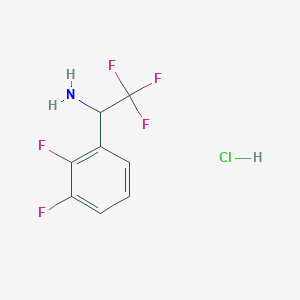 molecular formula C8H7ClF5N B1458234 1-(2,3-Difluorophenyl)-2,2,2-trifluoroethan-1-amine hydrochloride CAS No. 1461713-69-8