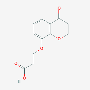 3-[(4-Oxo-3,4-dihydro-2H-1-benzopyran-8-yl)oxy]propanoic acid