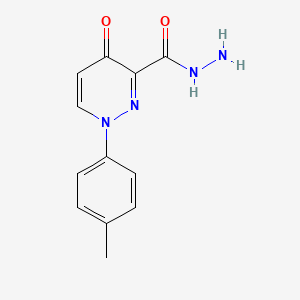 molecular formula C12H12N4O2 B1458240 1-(4-甲苯基)-4-氧代-1,4-二氢哒嗪-3-甲酰肼 CAS No. 1638612-78-8