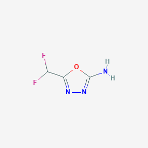 molecular formula C3H3F2N3O B1458242 5-(Difluoromethyl)-1,3,4-oxadiazol-2-amine CAS No. 1597679-65-6