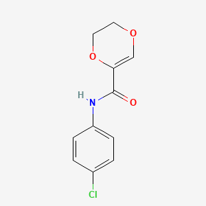 1,4-Dioxin-2-carboxamide, N-(4-chlorophenyl)-5,6-dihydro-