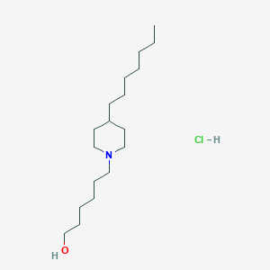 6-(4-Heptylpiperidin-1-yl)hexan-1-ol;hydrochloride