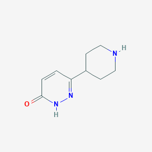molecular formula C9H13N3O B1458244 6-(Piperidin-4-yl)-2,3-dihydropyridazin-3-one CAS No. 1824129-12-5