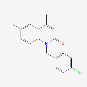 1-[(4-Chlorophenyl)methyl]-4,6-dimethylquinolin-2(1H)-one