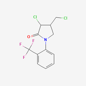 3-Chloro-4-(chloromethyl)-1-[2-(trifluoromethyl)phenyl]pyrrolidin-2-one