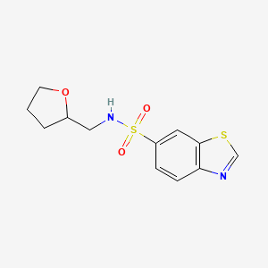molecular formula C12H14N2O3S2 B1458249 N-(Tetrahydrofuran-2-ylmethyl)-1,3-benzothiazole-6-sulfonamide CAS No. 1427460-47-6