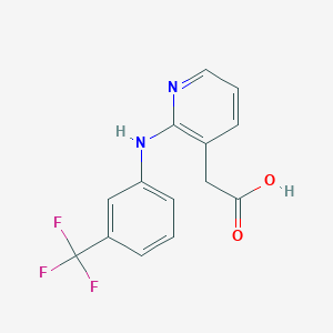 {2-[3-(Trifluoromethyl)anilino]pyridin-3-yl}acetic acid