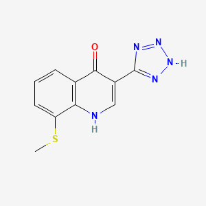 3-(1,2-Dihydro-5H-tetrazol-5-ylidene)-8-(methylsulfanyl)quinolin-4(3H)-one