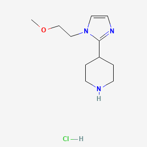 molecular formula C11H20ClN3O B1458257 4-[1-(2-methoxyethyl)-1H-imidazol-2-yl]piperidine hydrochloride CAS No. 1823902-25-5