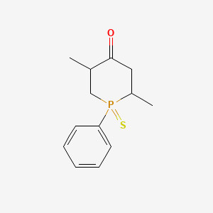 2,5-Dimethyl-1-phenyl-1-sulfanylidene-1lambda~5~-phosphinan-4-one