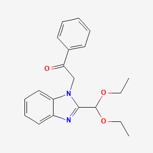 Ethanone, 2-[2-(diethoxymethyl)-1H-benzimidazol-1-yl]-1-phenyl-