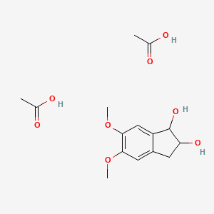 acetic acid;5,6-dimethoxy-2,3-dihydro-1H-indene-1,2-diol