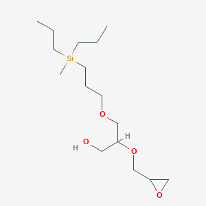 3-{3-[Methyl(dipropyl)silyl]propoxy}-2-[(oxiran-2-yl)methoxy]propan-1-ol