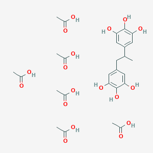 Acetic acid;5-[2-(3,4,5-trihydroxyphenyl)propyl]benzene-1,2,3-triol