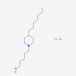 5-(4-Heptylpiperidin-1-yl)pentan-1-ol;hydrochloride