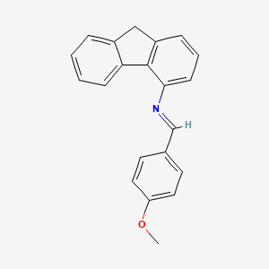 (E)-N-(9H-Fluoren-4-yl)-1-(4-methoxyphenyl)methanimine