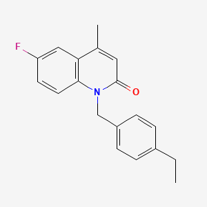 1-[(4-Ethylphenyl)methyl]-6-fluoro-4-methylquinolin-2(1H)-one