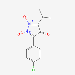 4H-Pyrazol-4-one, 3-(4-chlorophenyl)-5-(1-methylethyl)-, 1,2-dioxide