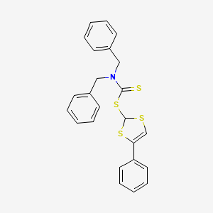 4-Phenyl-2H-1,3-dithiol-2-yl dibenzylcarbamodithioate