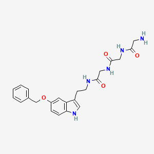 Glycylglycyl-N-{2-[5-(benzyloxy)-1H-indol-3-yl]ethyl}glycinamide