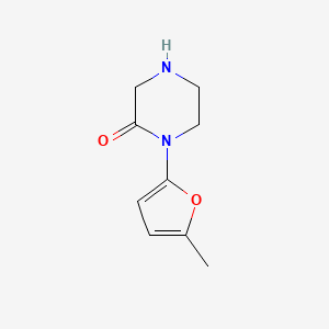 molecular formula C9H12N2O2 B1458278 1-(5-甲基呋喃-2-基)哌嗪-2-酮 CAS No. 1510374-30-7