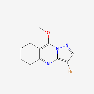 molecular formula C11H12BrN3O B1458280 3-Bromo-9-methoxy-5,6,7,8-tetrahydropyrazolo[5,1-b]quinazoline CAS No. 1429309-36-3