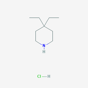 molecular formula C9H20ClN B1458284 4,4-Diethylpiperidine hydrochloride CAS No. 3970-65-8