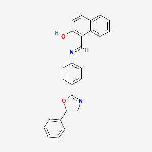 1-{[4-(5-Phenyl-1,3-oxazol-2-yl)anilino]methylidene}naphthalen-2(1H)-one