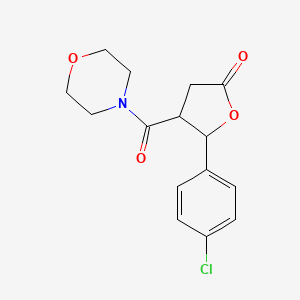 5-(4-Chlorophenyl)-4-(morpholine-4-carbonyl)oxolan-2-one