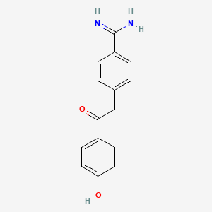 4-[2-(4-Hydroxyphenyl)-2-oxoethyl]benzene-1-carboximidamide