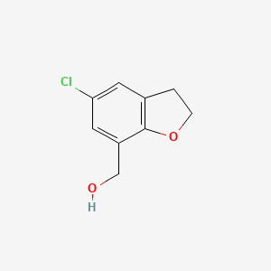 molecular formula C9H9ClO2 B1458292 (5-氯-2,3-二氢-1-苯并呋喃-7-基)甲醇 CAS No. 1461713-52-9