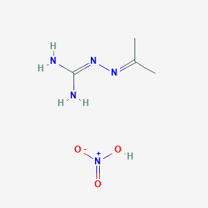 molecular formula C4H11N5O3 B1458301 Nitric acid;2-(propan-2-ylideneamino)guanidine CAS No. 855890-74-3
