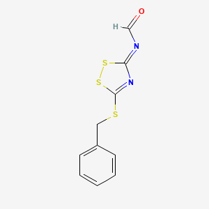 Formamide, N-[5-[(phenylmethyl)thio]-3H-1,2,4-dithiazol-3-ylidene]-