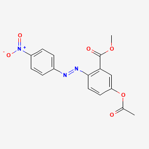 Methyl 5-(acetyloxy)-2-[(E)-(4-nitrophenyl)diazenyl]benzoate