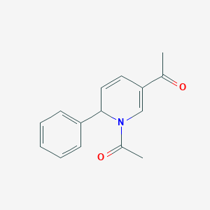 molecular formula C15H15NO2 B14583049 Pyridine, 1,5-diacetyl-1,2-dihydro-2-phenyl- CAS No. 61340-77-0