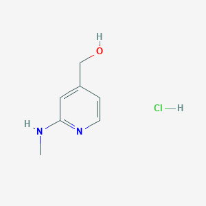 molecular formula C7H11ClN2O B1458305 [2-(甲基氨基)吡啶-4-基]甲醇盐酸盐 CAS No. 1803593-36-3