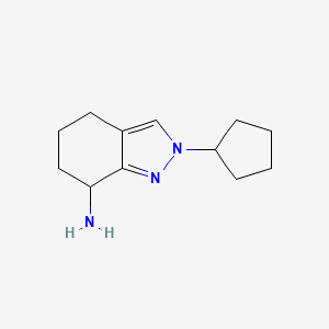 molecular formula C12H19N3 B1458308 2-环戊基-4,5,6,7-四氢-2H-吲唑-7-胺 CAS No. 1461705-82-7